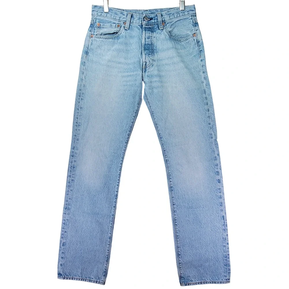 Levi's Premium 501 Jeans Mens 31x32.5 Blue Denim Button Fly Original Fit